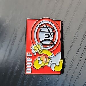 The Simpsons Homer Simpson "Duff Beer" Inspired Enamel Pin